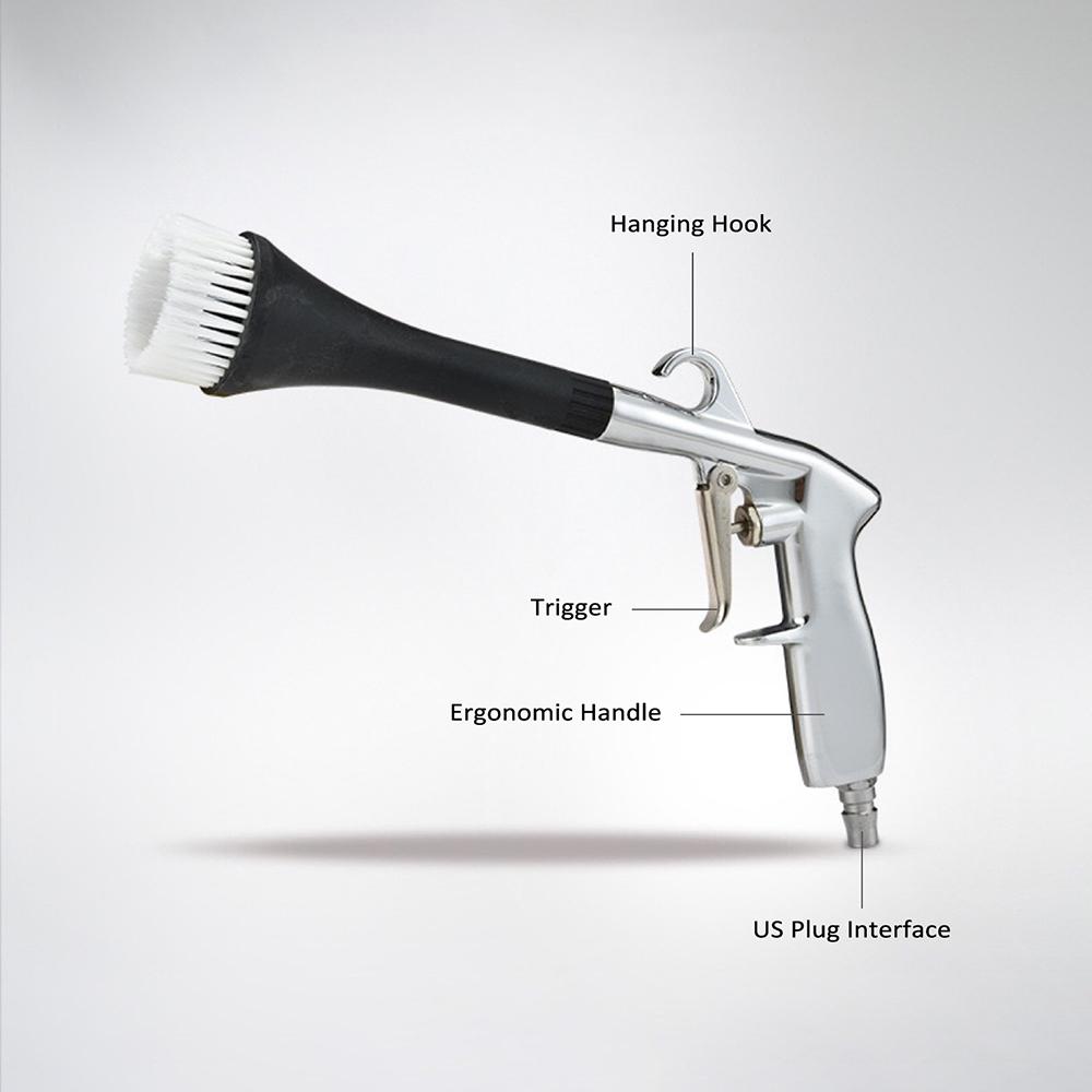 Car Cleaning Gun, High Pressure Air Blow Gun with 2 Nozzles Tornador Blow Gun Car Detailing Dry