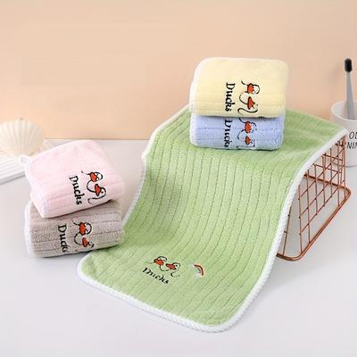 Kinderhandtücher, Wasserabsorbierendes Korallenfleece zum Gesichtwaschen, Niedliche kleine Kinderhandtücher, Kleine Schwan-Handtücher