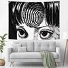 1pc Dark MangaStyle Eye Pattern Polyester Tapestry 2D Printed AllSeason Festive BedroomLiving Room Wall Decor Ideal for G