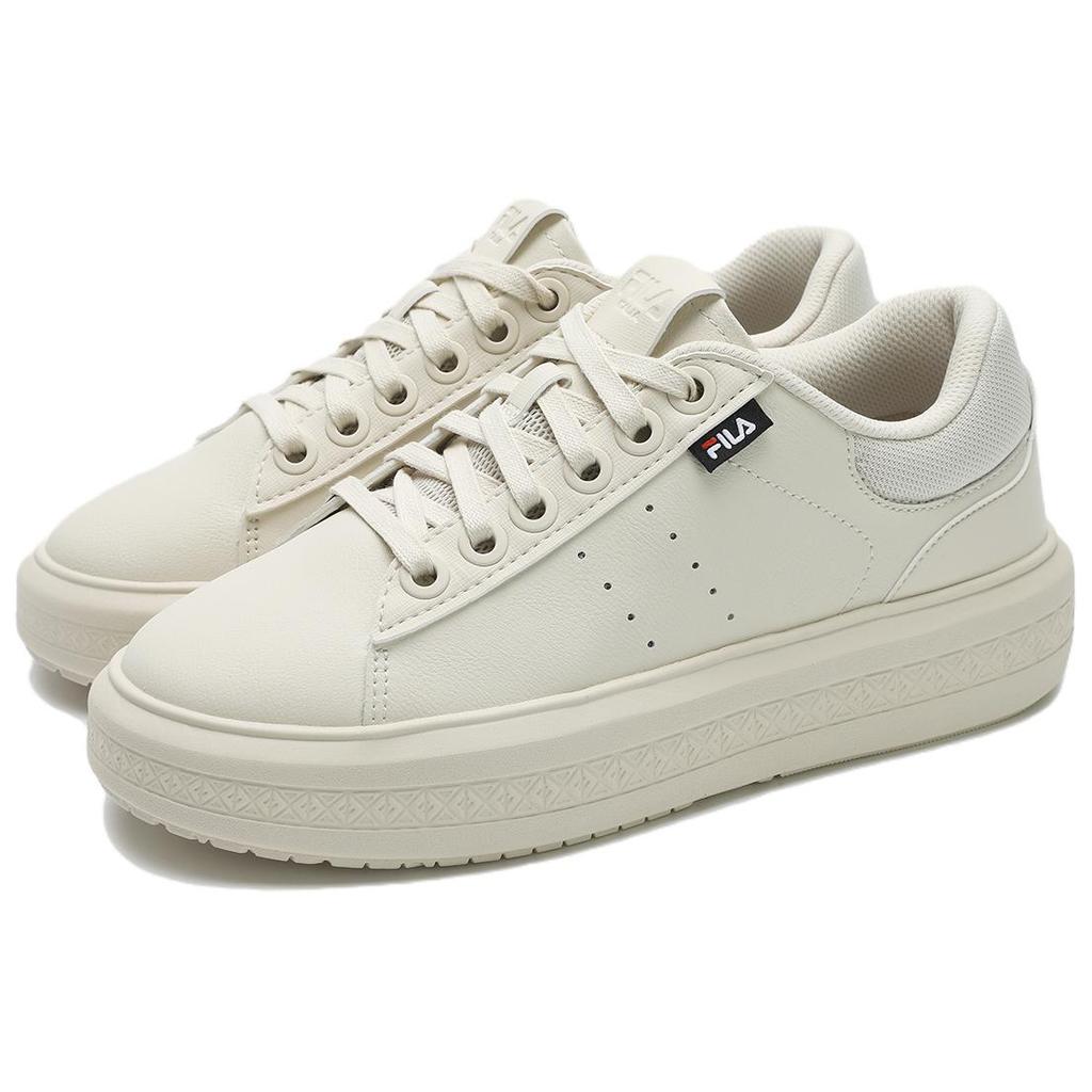 New FILA BASELINE Low Top Skateboard Shoes Women's Beige F12W522222FWS