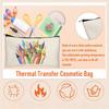 10 Stück Beige Blanko DIY Basteltaschen, Canvas Federmäppchen Blanko Make-up Taschen – Canvas Stiftemäppchen, Canvas Kosmetiktasche, Mehrzweck Reise-Kulturtasche