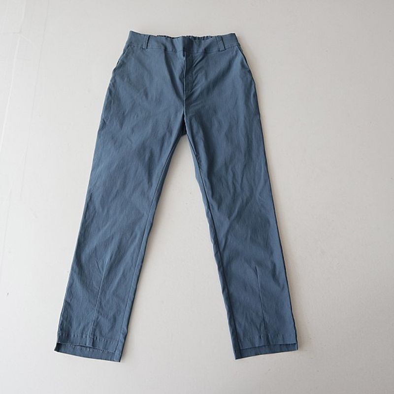 

and Autumn Women s Casual Pants Half Elastic Waist Silm Slim Looking Elastic Baggy Pants Solid Color Mid-Waist Easiest for Match Cropped Pants F4 Light blue All yards