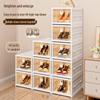 WEZHO Foldable 3-Tier Shoe Cabinet with Transparent Doors