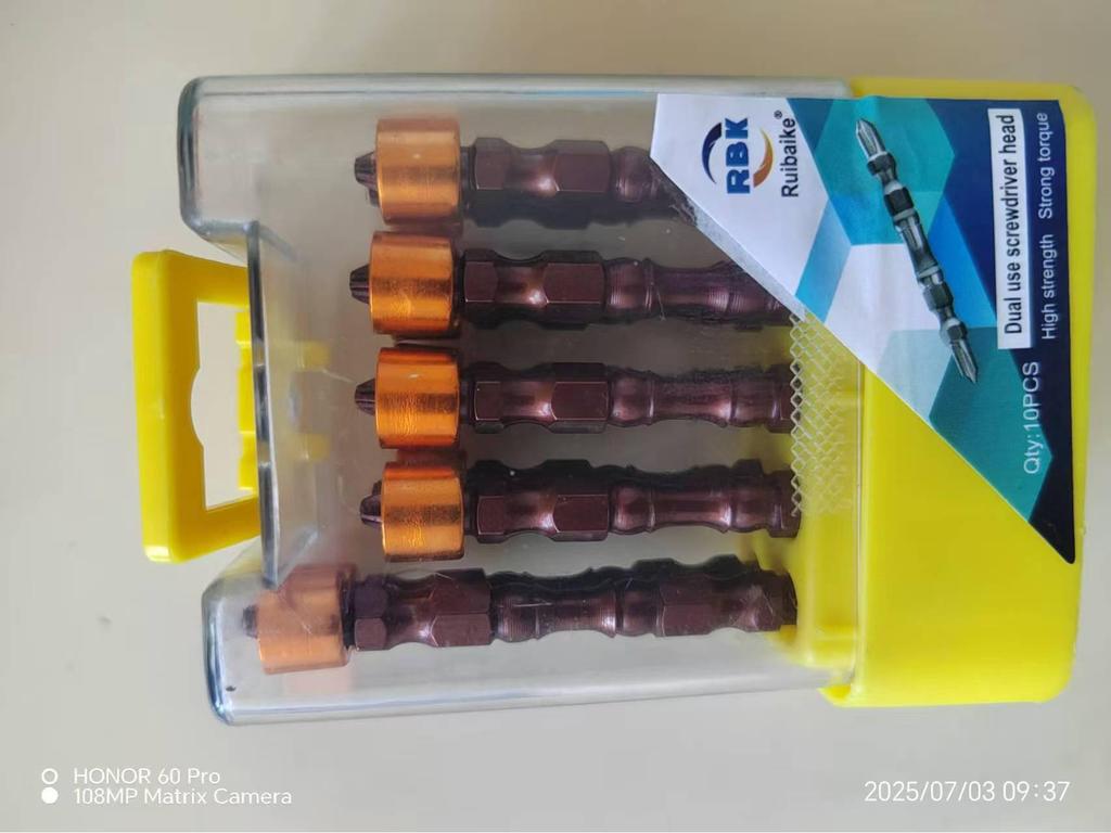 High-Precision Anti-slip Phillips Screwdriver Bits - Strong Magnetic Alloy Steel, High Hardness Concentric Shaft.