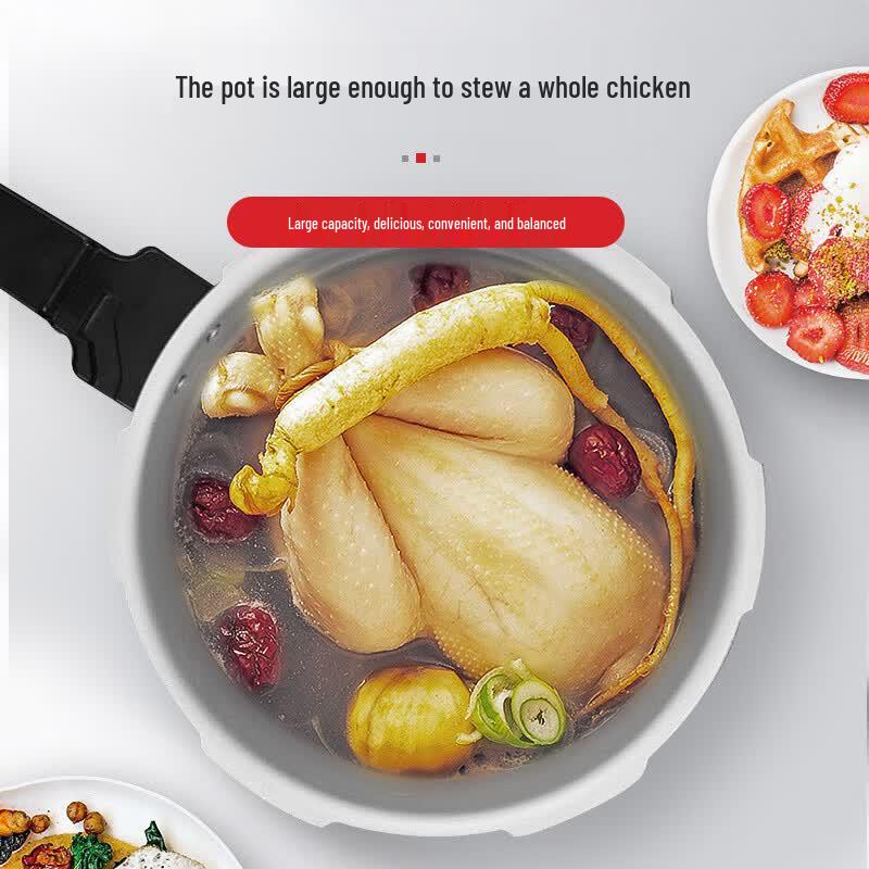 Double Happiness Aluminum Gas Stove Pressure Cooker with Steamer