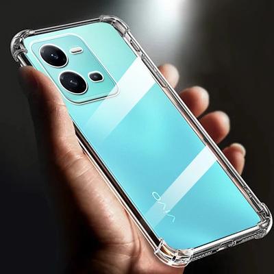 Capa de celular TPU transparente à prova de choque e airbag espessada para Vivo V25 5g capa traseira transparente V25 E para X80 lite capa funda