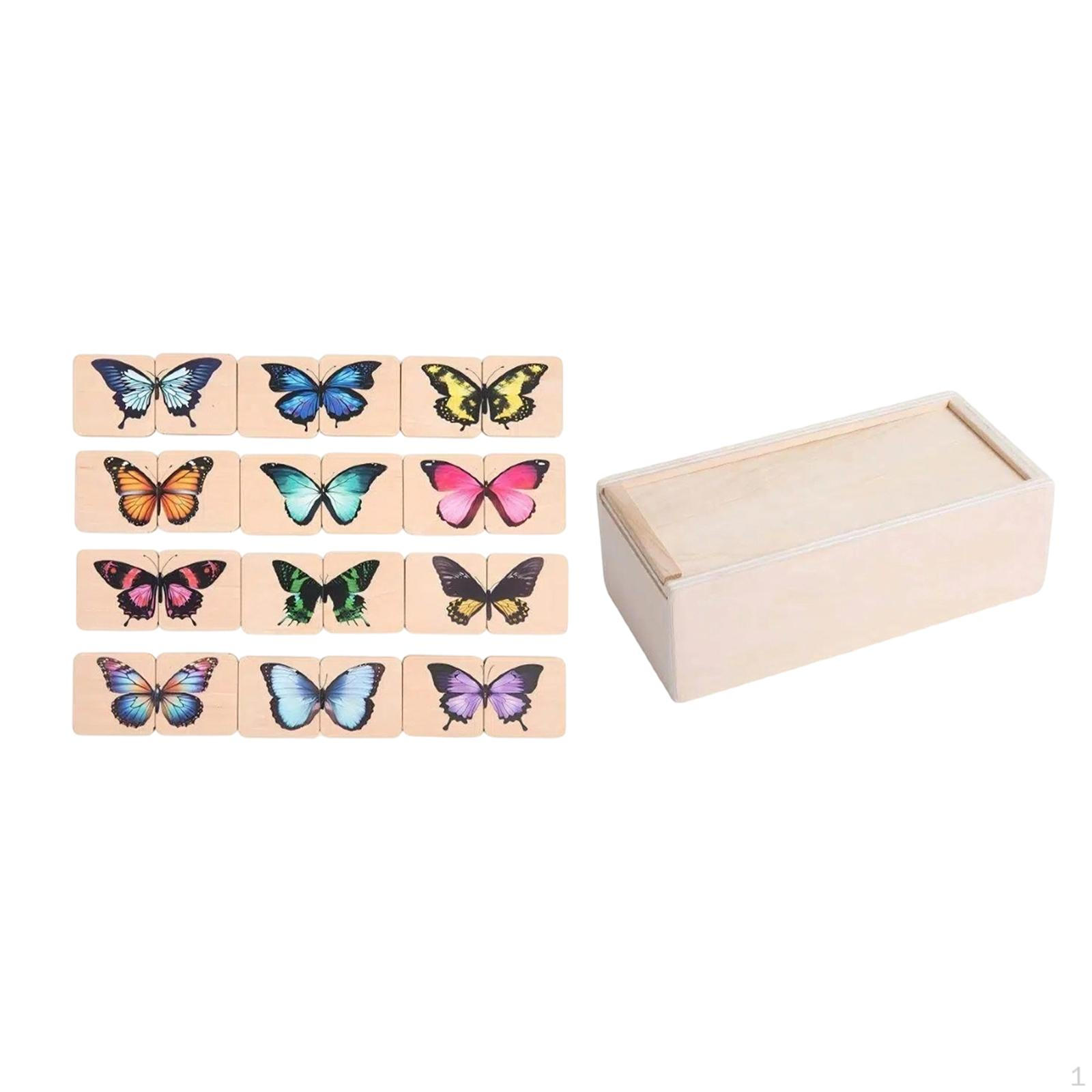 

Wooden Puzzles for Kids Butterfly Animal Preschool Educational Color Recognition 3 4 5