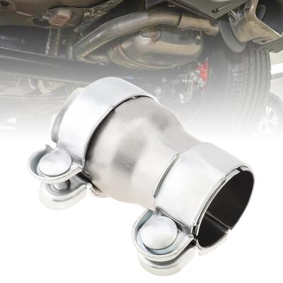 2.5 To 3 Inch Exhaust Adapter, Double Clamp Reducing Pipe, Carbon Steel Exhaust Pipe Adapter, Exhaust Reducer Connector Pipe,Various U-shaped Clips