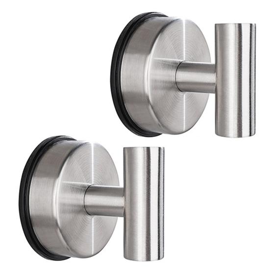 Yousheng 2 ks přísavkových háčků na dveře na věnce, sprchové, vodotěsné, dekorativní kruhový háček, bez vrtání, držák na ručníky na vchodové dveře, skleněná okna, koupelna