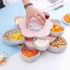  Rotating Snack Box Flower Design Candy Food Storage Box Jewelry Organizer