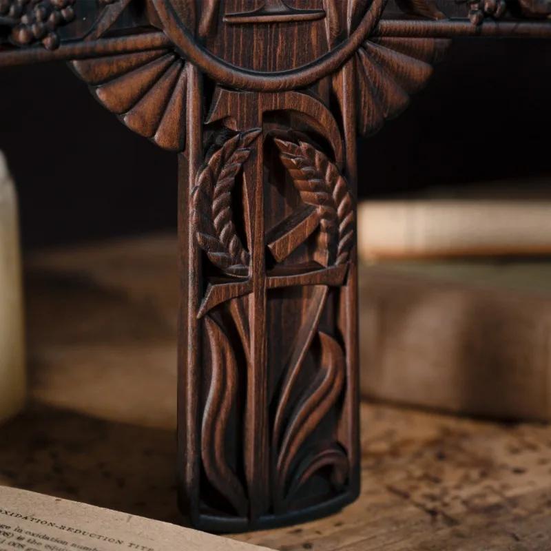 Christ's Religious Wood Holy Cross for Indoor Wall Hanging, Jesus Catholic Gift