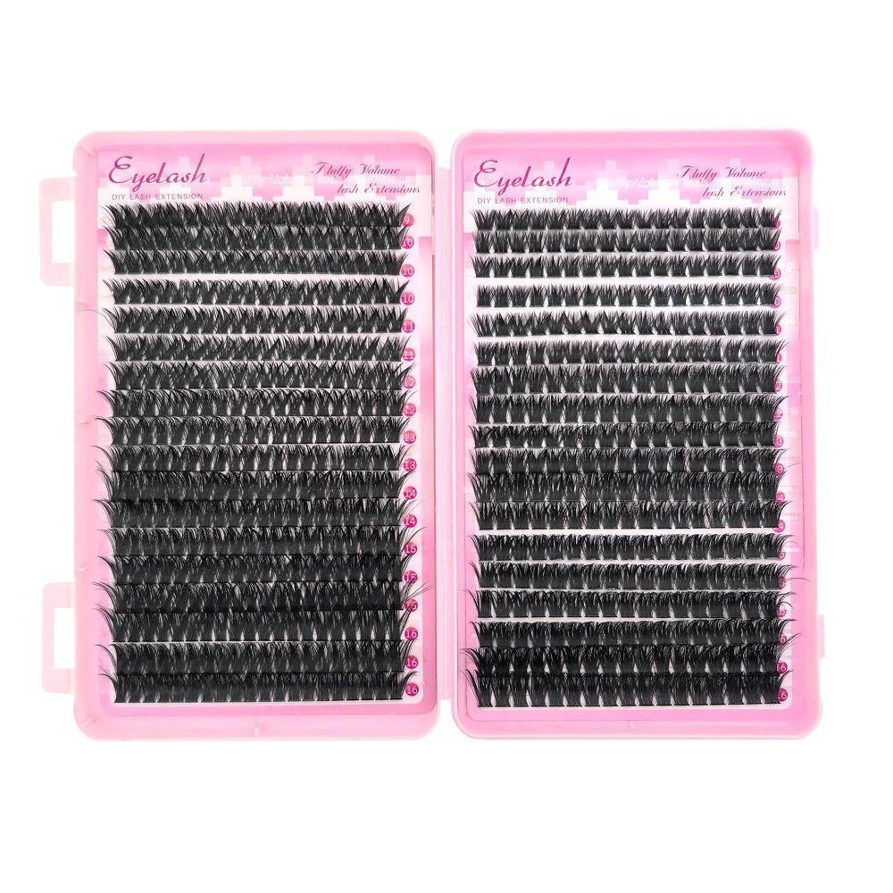 36 Rows 9-16mm Length 3D Faux Mink Lash Bond and Seal Fake Eyelash Makeup Enhancement