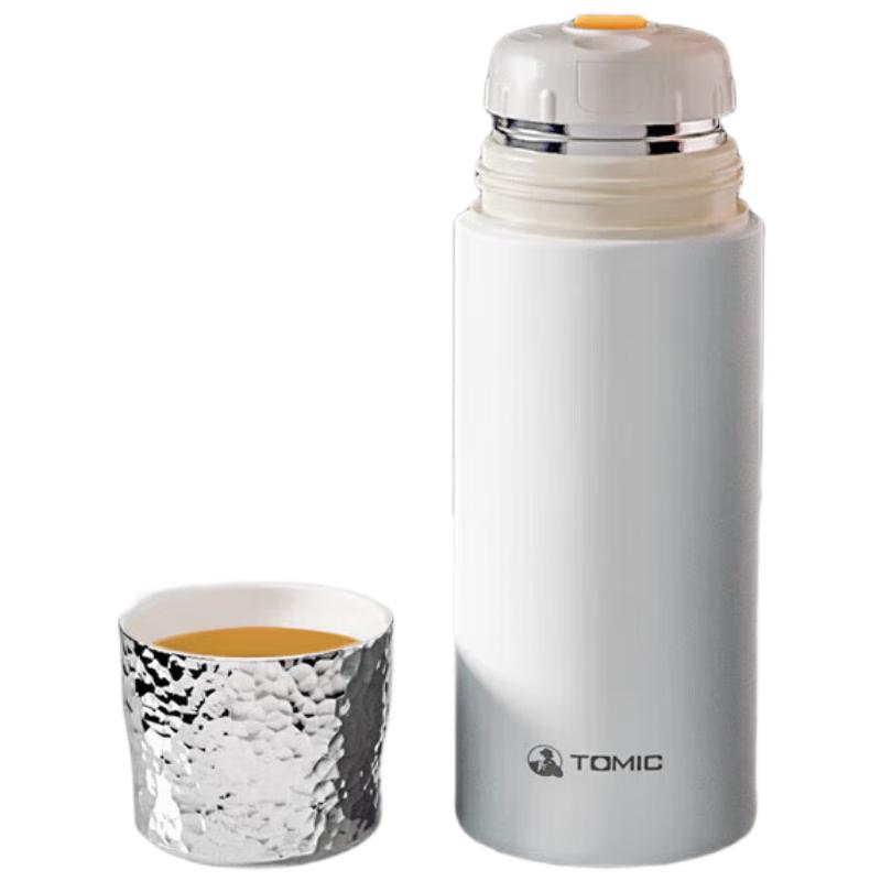 Temake 420ml Ceramic Lined Titanium Hammered Insulated Mug