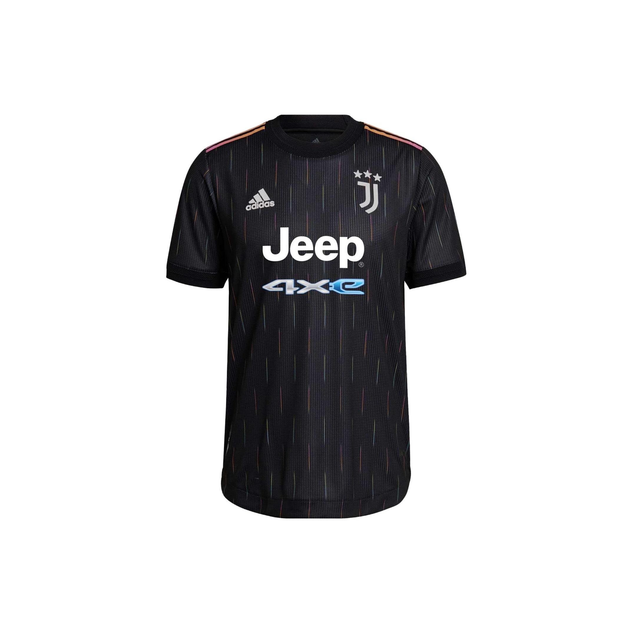 adidas JUVE Away Authentic Jersey Asia Sizing Black Men s GS1437 XS