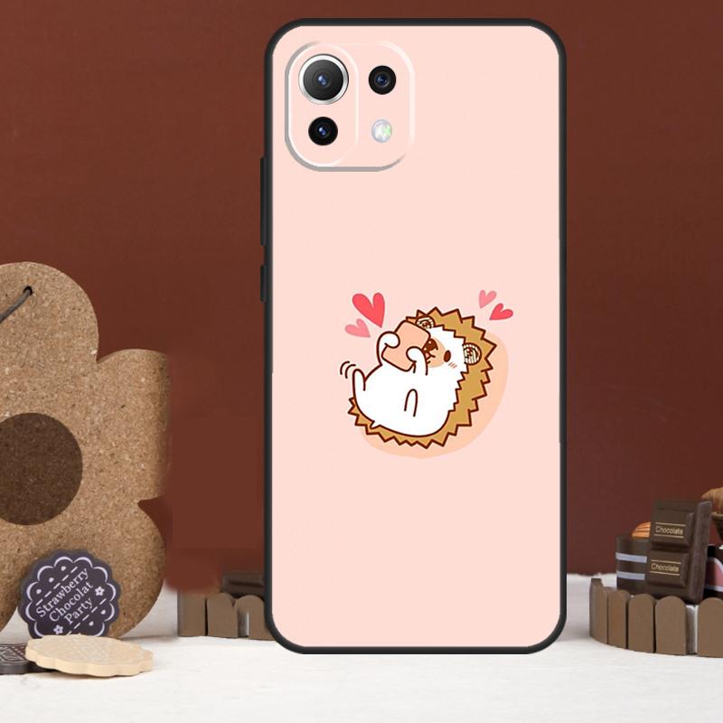 

Kawaii Hedgehog Heart Case For Xiaomi 15T 14T 13T 14 15 Ultra 17 Pro Max POCO F8 Ultra F5 F6 F7 X5 X6 X7 Pro Cover Xiaomi 17 Pro