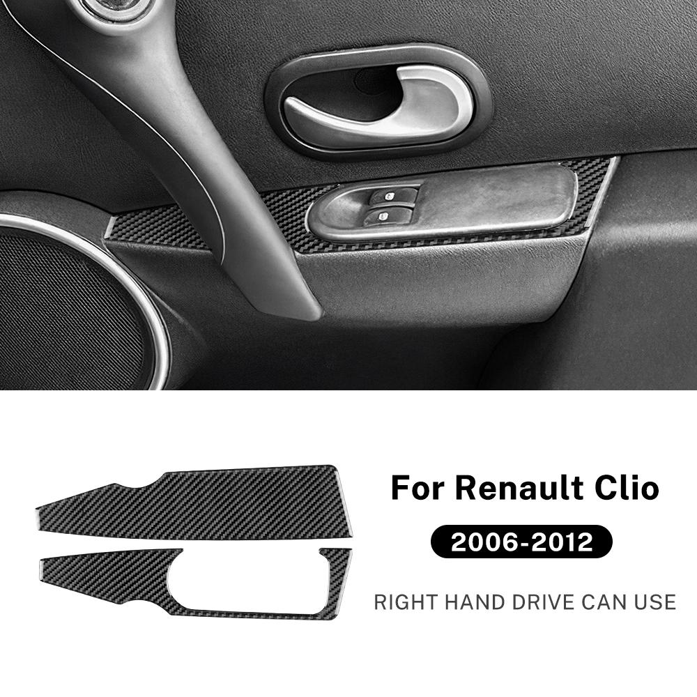 Real Soft Carbon Fiber Sticker For Renault Clio 3 2006 2007 2008 2009 2010 2011 2012 Car CD AC Panel Interior Accessories