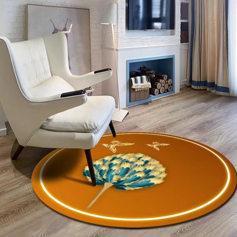 Large Area Living Room Round Rugs Home Bedroom Decor Bedside Carpet Simple Room Decoration Rug Study Cloakroom Carpets Washable