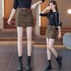 Retro Spicy Girl Leopard Print High Waist Denim Bodycon Midi Skirt for Autumn/Winter 2025