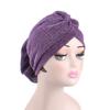 Beanie Hat Solid Color Large Flower Design Comfortable Warm No Brim Turban Cap Women Accessories