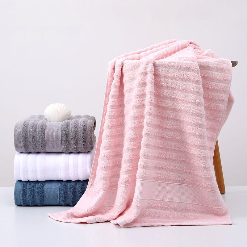 Thickened Pure Cotton Bath Towel – Soft, Absorbent, Ideal for Adults, Couples, Home or Beach.