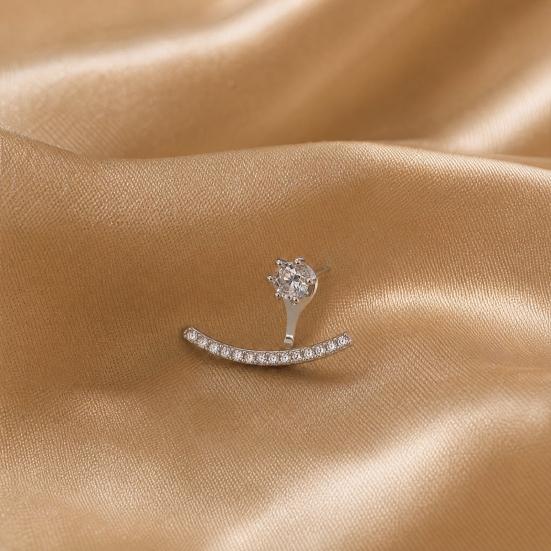 1 Pair Rhinestone Earrings for Women, Cubic Zirconia Stud Earrings, Lightweight Cartilage Helix Earring Jewelry