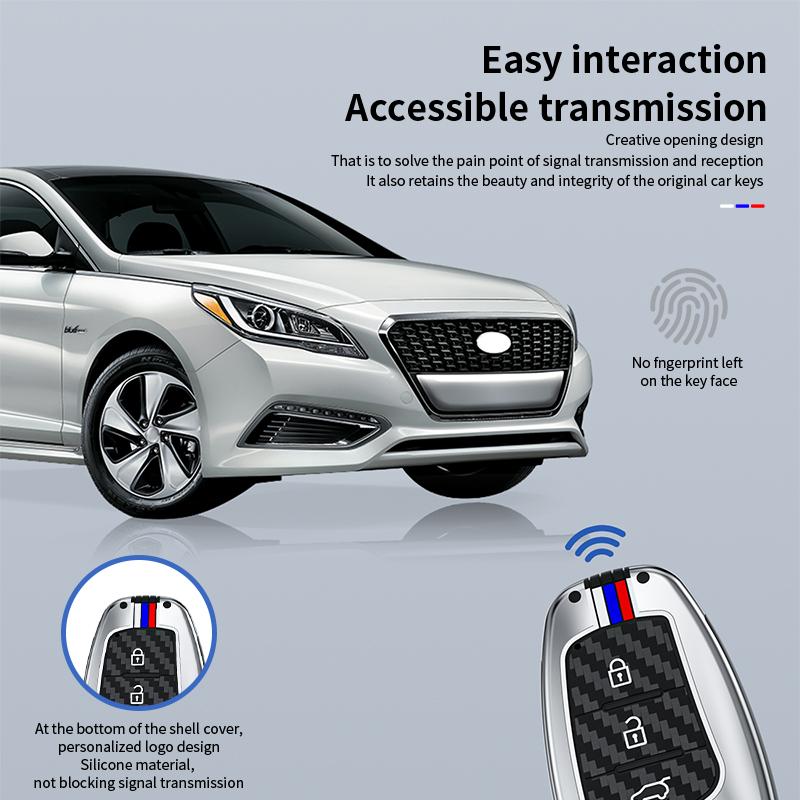 Car Key Cover Remote Case For Hyundai Santa Fe Sport Ix45 Equus Centennial Genesis G80 Grandeur Azera 2013-2016 Car Accessories