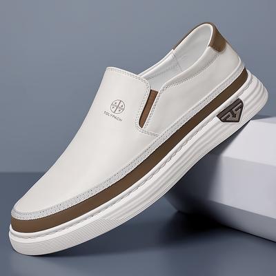 Marka Mody Białe Męskie Buty Codzienne Modne Męskie Buty Proste Miękka Podeszwa Męskie Mokasyny Biznesowe Mokasyny Wsuwane Męskie Buty do Jazdy