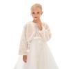 Girls' Faux Rabbit Fur Long-Sleeved Cape Coat