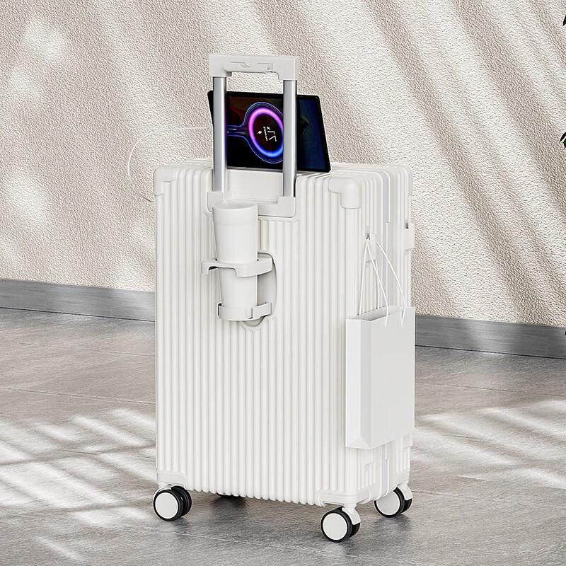WEZHO Travel Suitcase with USB & Cup Holder