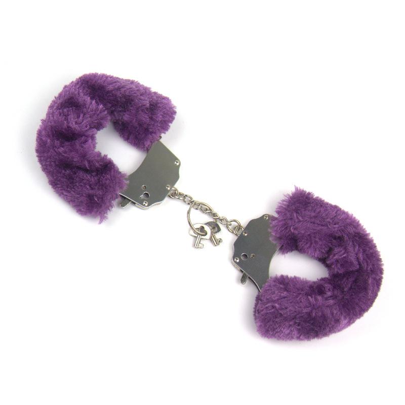 Metal plush sexy cuff SM sex toys flirting foreplay flirting supplies