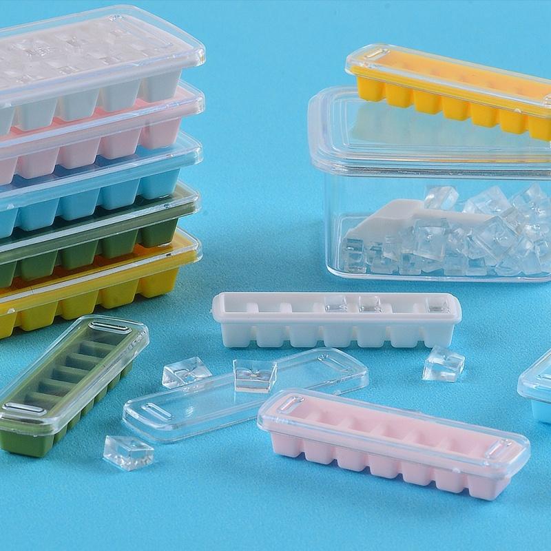 2Pcs Girl Toy New Miniature Dollhouse Food Ice Scoop With Ice Cube Storage Box Model Toys For Doll Accessories