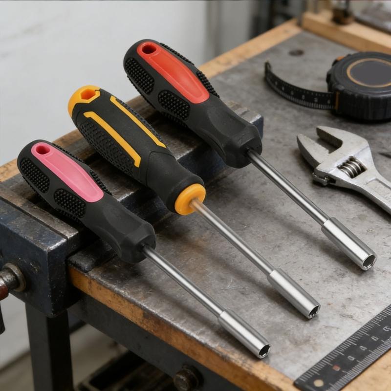 2Pcs/set Screwdriver Handle Hexagonal Screwdriver Handle Multifunctional Bit Holder Comfortable Handle Repair
