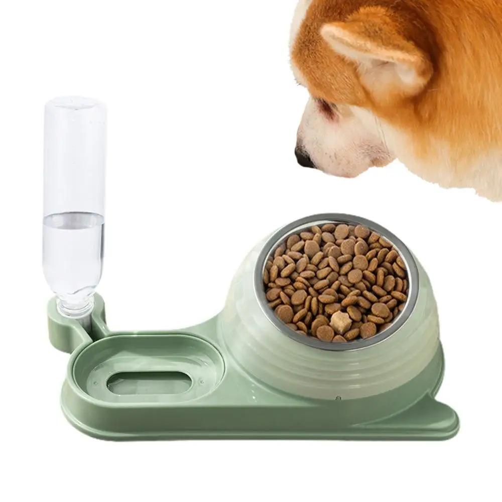 Automatic Feeder Dog Cat Food Bowl With Water Fountain Large Capacity Pet Food Storage Dispenser Container Puppy Pet Accessories