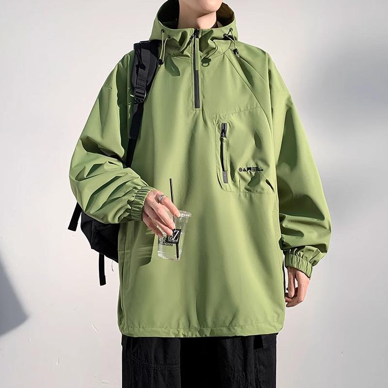 Hooded Jacket Men's Spring and Autumn New Casual Work Jacket Waterproof Jacket