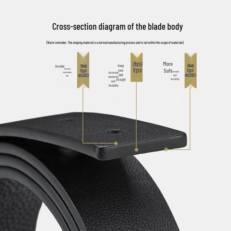 Goldlion Men's Automatic Buckle Leather Belt