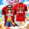 New One Piece Anime Monkey D. Luffy 3D Print Football Jersey For Children T-shirt Summer Sports Tees Casual Kids/Adult Tops