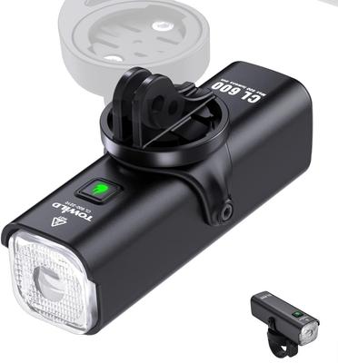 TOWILD CL600 Şarj Edilebilir Bisiklet 600 2600mAh USB IPX6 Hafif ve Yol, Cross ve Asma Gece Acil Durum ve Zil Kullanımı için 5 Kademeli Kısılabilir