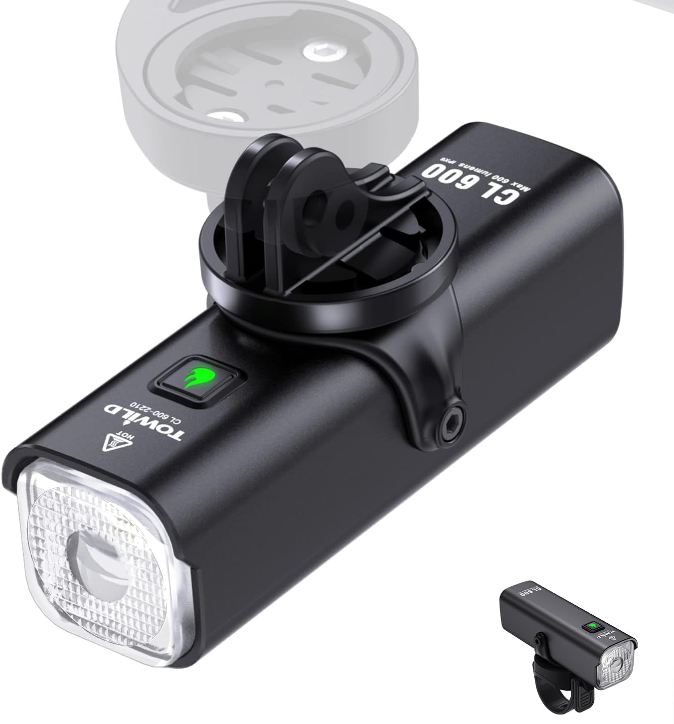 

TOWILD CL600 Перезаряжаемый велосипедный 600 2600 мАч USB IPX6 Легкий и 5 режимов яркости для шоссейного, кроссового и подвесного использования, ночное время, аварийная ситуация и велосипедный звонок