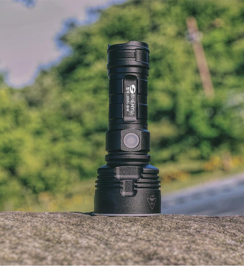 Shenyu P70 Rechargeable Long-Range Flashlight: Super Bright, High-Power, Long-Lasting Searchlight for Outdoor and Home Use.