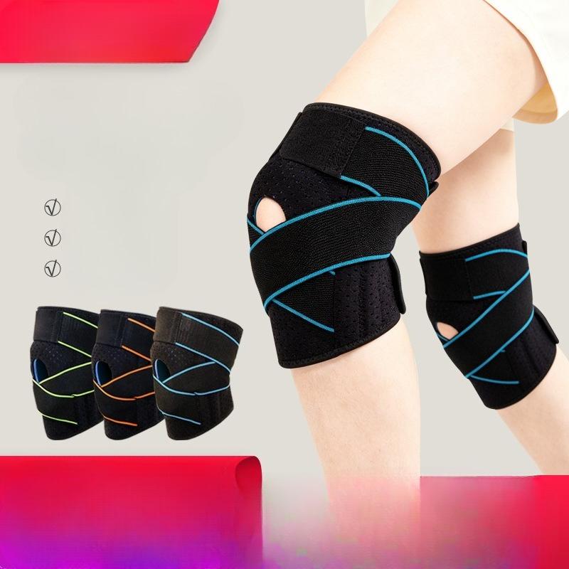 Sports Silicone Knee Pads Fitness Basketball Running Men And Women Riding Straps Pressurized Winding Meniscus Knee Pads