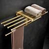 Brushed Gold Bathroom Accessories Towel Rack,Paper Holder Toilet Brush Holder,Towel Ranger,Hooks Brass  Bath Hardware