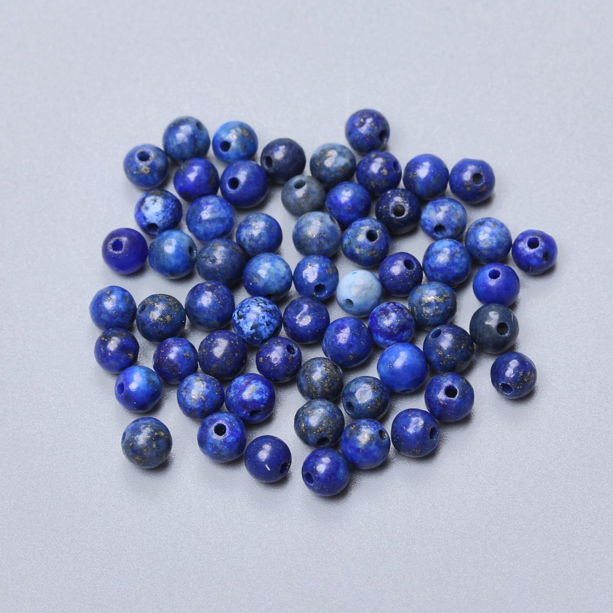 

Подарки Браслет DIY 60/50/40/30/20 шт. ожерелье свободные бусины-разделители большое количество 4/6/8/10/12 мм материал ручной работы из лазурита круглые бусины 4mm