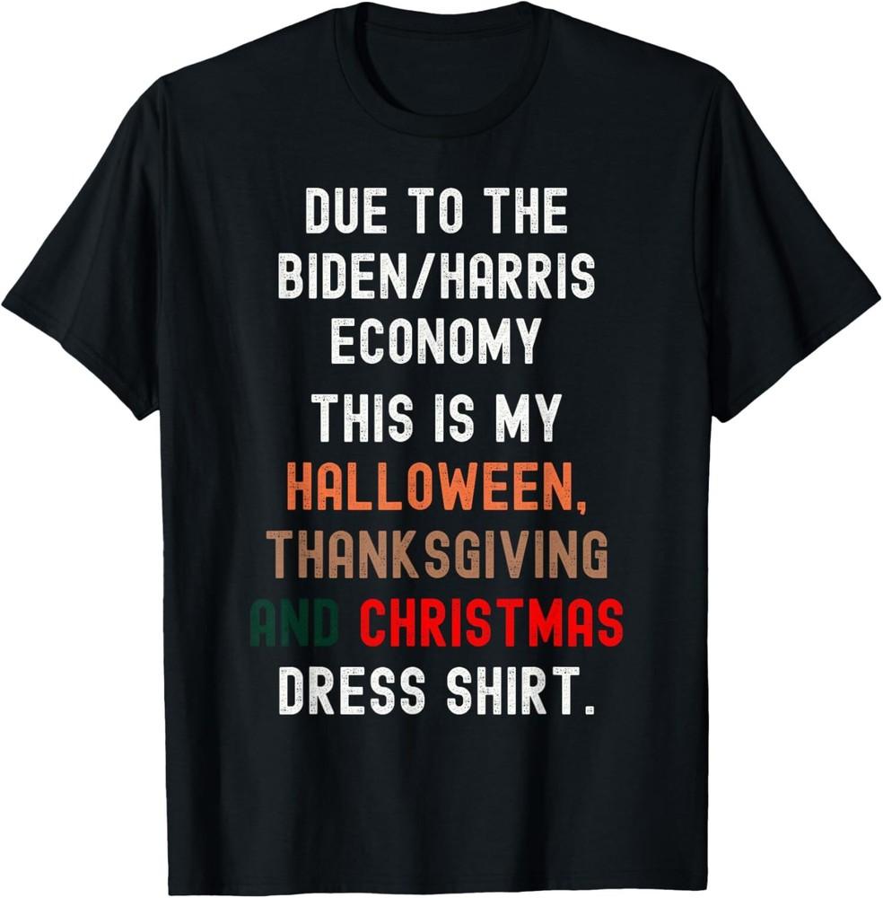 Funny Biden Harris Economy Halloween Christmas T-Shirt Unisex T-Shirt S