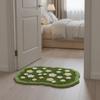 Thickened Moss Rug Absorbent Bedside Small Carpet Flower Pattern Bathroom Mat  Bedroom