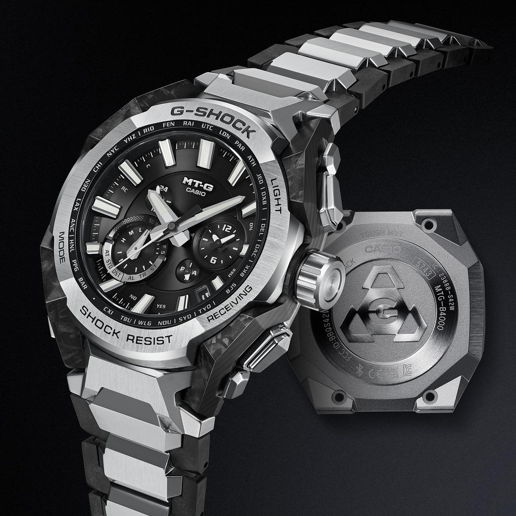 Casio G-SHOCK Men's Stainless Steel 200M Water Resistant Quartz Watch MTG-B4000D-1A
