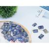 Crocon Sodalite Rectangle Shape Gemstone Runes with Elder Futhark Alphabet Engraved 25 Pcs Rune Set Crystal Divination Metaphysical : 20-25mm