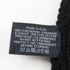 Great CHANEL Scarf Embroidered Handwritten Logo Sequin Knit Black Cashmere 22A Used