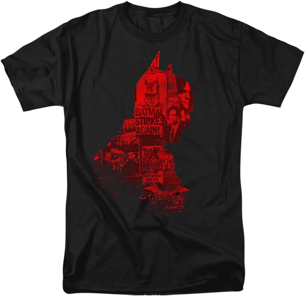 

The Batman (2022) News Silhouette Unisex Adult T Shirt 5XL різнокольоровий