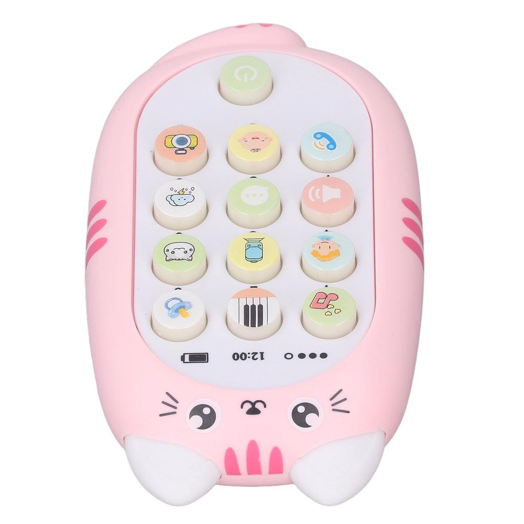 צעצוע טלפון סלולרי לתינוק טלפון נשכן עם שירים אפקט מוזיקלי מרובה אורות למתנות לילדה בת שנה בנים ורוד