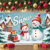Winter Banner Winter Christmas Banner Snowman Banner Snowman Theme For Family Gathering Home Party Snow Day Party